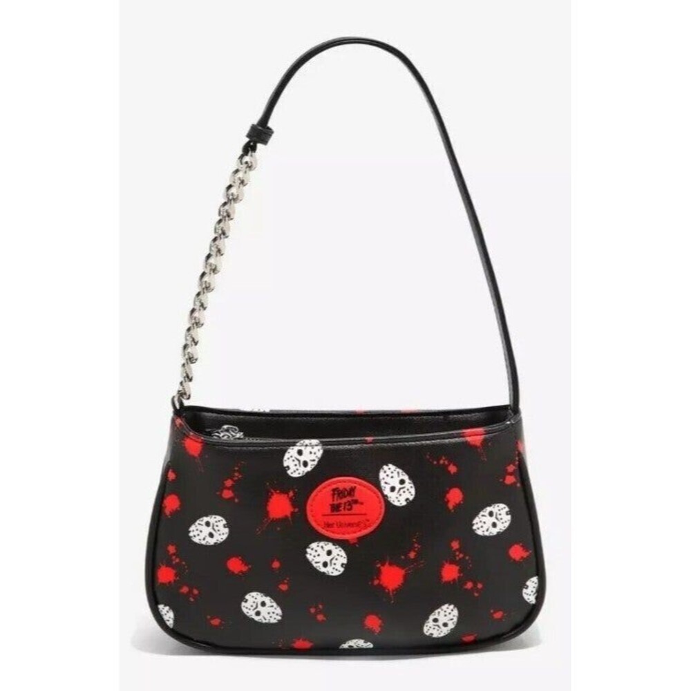 Her Universe Friday The 13th Jason Mask & Blood Baguette Bag NWT - Picture 2 of 4